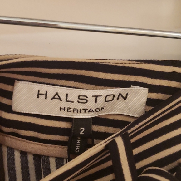Halston Heritage Striped Wide Leg Pants - Picture 2 of 5